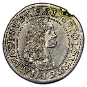 SOLD Hungary 1673 6 Krajczar Silver Coin KM #164