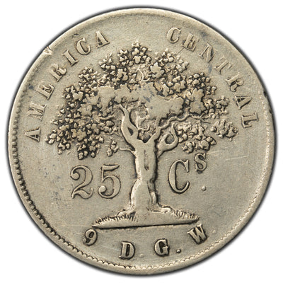 SOLD Costa Rica 1875 25 Centavos Coin KM #106