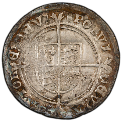 SOLD Great Britain 1551-53 3rd Period Edward VI Shilling Hammered Silver Coin mm. Tun S-2482