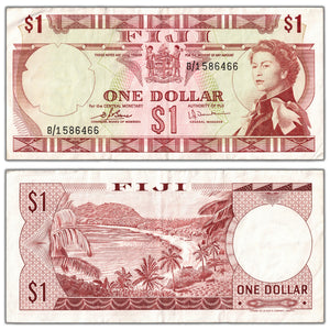 Fiji ND (1974) $1 One Dollar Note P #71b - VF