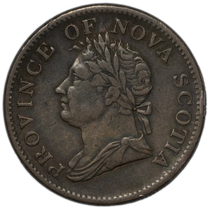 SOLD Canada Nova Scotia 1832 1/2 Half Penny Token NS-1D2