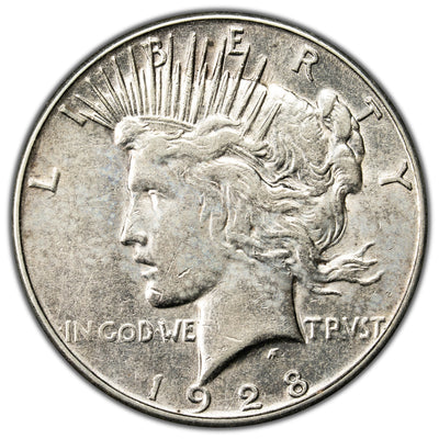 SOLD United States 1928-S $1 Peace Dollar Silver Coin - Cleaned