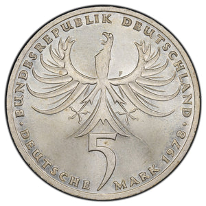 SOLD Germany 1978-F 5 Five Mark Silver Coin Commemorative