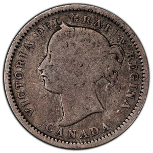 SOLD Canada 1870 Wide '0' 10 Cents Dime Silver Coin - G/VG