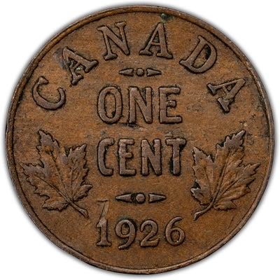 Canada 1926 1 Small Cent Coin - Very Fine