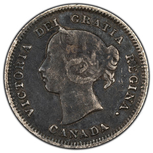 SOLD Canada 1887 5 Cents Silver Coin - F-12
