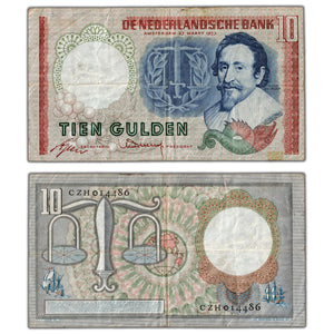 SOLD Netherlands 1953 10 Ten Gulden Note P #85 - Circulated