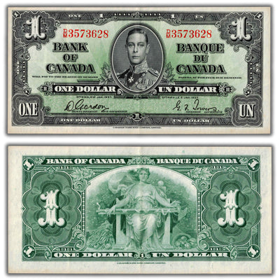 $1 1937 Bank of Canada Note Gordon-Towers D/M Prefix BC-21c - EF