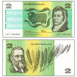 SOLD Australia ND (1974-85) $2 Two Dollars Note P #43e - Choice UNC