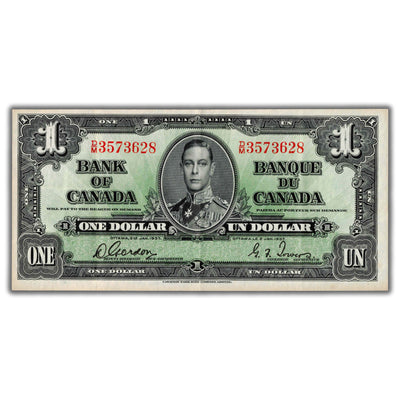 $1 1937 Bank of Canada Note Gordon-Towers D/M Prefix BC-21c - EF