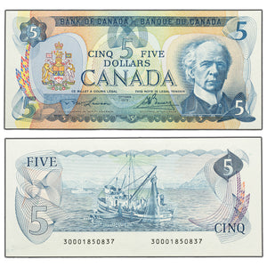 SOLD $5 1979 Bank of Canada Note Lawson-Bouey BC-53a - Choice UNC