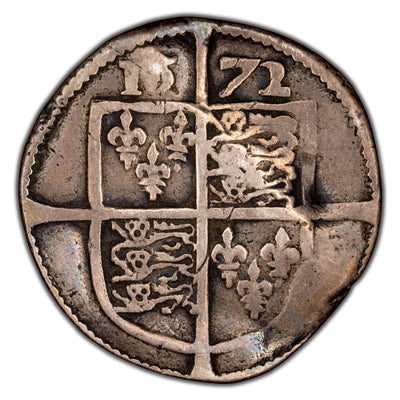 Great Britain 1572 6d Six Pence Silver Coin - Heavily Clipped 1.2g 18mm