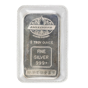 SOLD Engelhard Maple Leaf 1oz .999 Fine Silver Bar - Sealed