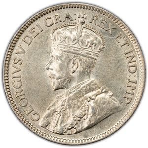 SOLD Canada 1917 25 Cents Quarter Silver Coin - EF-45