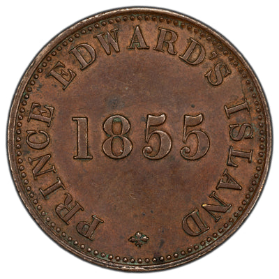 Canada 1855 P.E.I. Token Thick Top Fives PE-7A1 - VF+