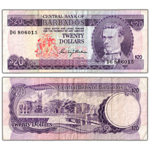 Barbados ND (1973) $20 Twenty Dollars Note P #34a - Circulated