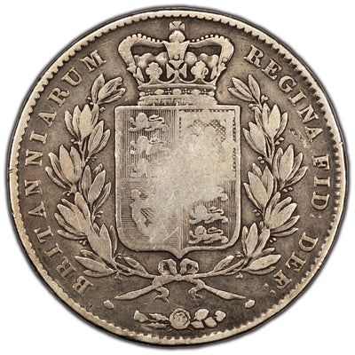 SOLD Great Britain 1845 1 One Crown Silver Coin