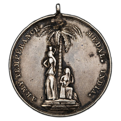 British India 1897 Army Temperance Silver Medal 34mm