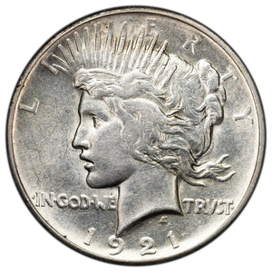 SOLD United States 1921 $1 Peace Dollar Silver Coin - AU