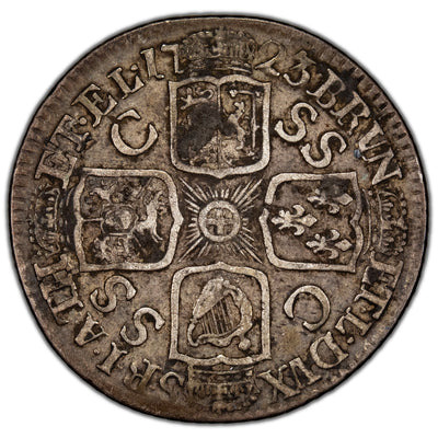 Great Britain 1723 SSC Shilling Silver Coin