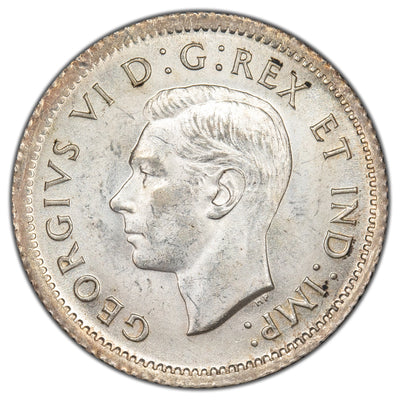 Canada 1939 10 Cents Dime Silver Coin - Choice Uncirculated