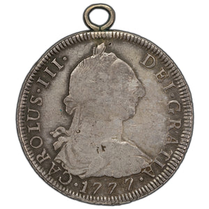 SOLD Bolivia 1777 8 Reales Silver Coin KM #55 - Jewellery