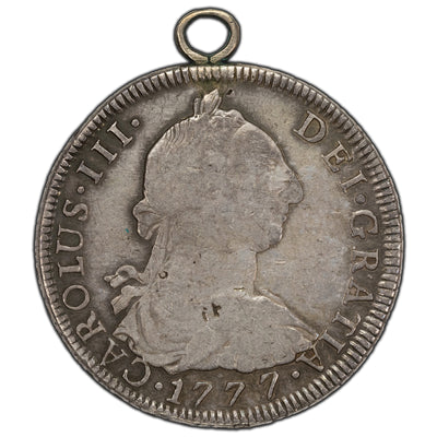 SOLD Bolivia 1777 8 Reales Silver Coin KM #55 - Jewellery