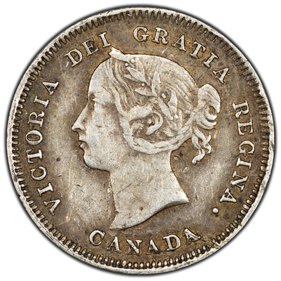 Canada 1890-H 5 Cents Silver Coin - VF-30