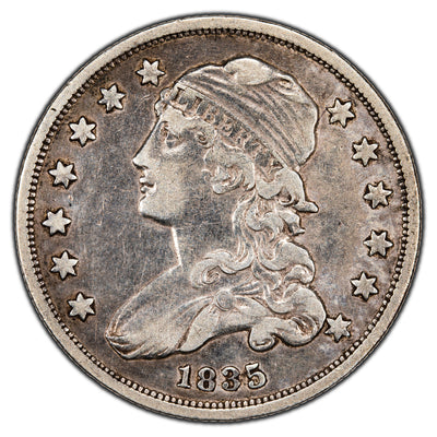 SOLD United States 1835 25 Cents Capped Bust Quarter Silver Coin