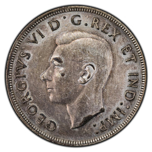 SOLD Canada 1947 Pointed 7 $1 Silver Dollar Coin - Cleaned