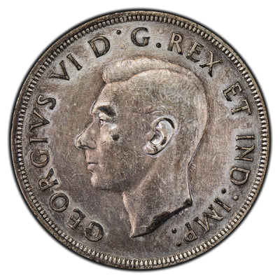SOLD Canada 1947 Pointed 7 $1 Silver Dollar Coin - Cleaned