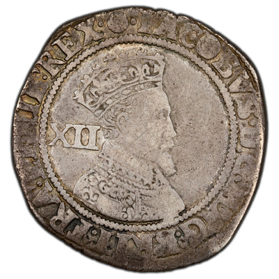 SOLD Great Britain 1605-6 James I Shilling Hammered Silver Coin mm. Rose S-2654