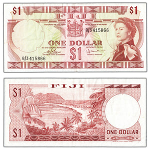 Fiji ND (1974) $1 One Dollar Note P #71b - VF