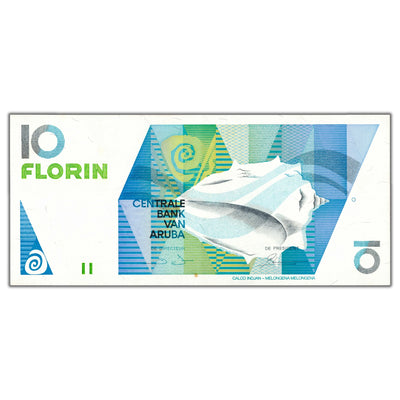 SOLD Aruba 1990 10 Ten Florin Note P #7 - AU