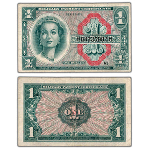 SOLD United States 1964 $1 Military Payment Certificate Note Series 611 - VF