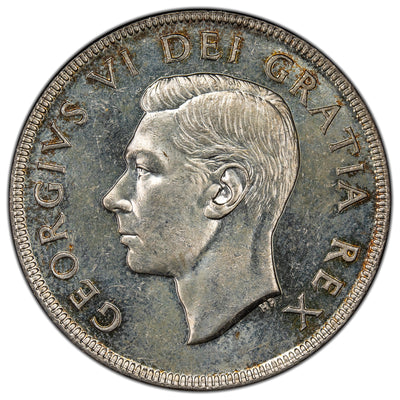 Canada 1952 No Waterlines $1 Silver Dollar Coin - Choice Uncirculated