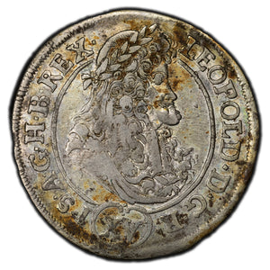 SOLD Hungary 1692 15 Krajczar Silver Coin KM #209