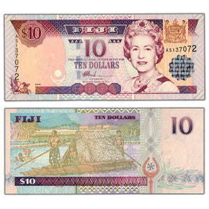 Fiji 2002 $10 Ten Dollars Note P #106a - Choice Uncirculated