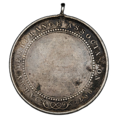 British India 1897 Army Temperance Silver Medal 34mm