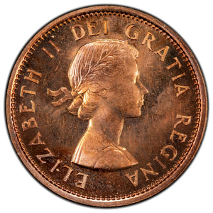 SOLD Canada 1958 1 One Small Cent Coin - Proof Like