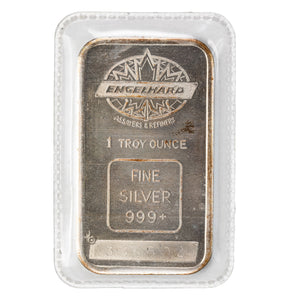 SOLD Engelhard Maple Leaf 1oz .999 Fine Silver Bar - Sealed
