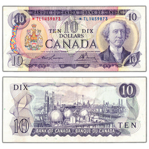 SOLD $10 1971 Bank of Canada Note *TL Replacement Prefix BC-49cA - VF/EF