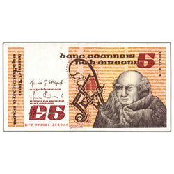 SOLD Ireland 1986 5 Five Pounds Note P #71d - VF/EF