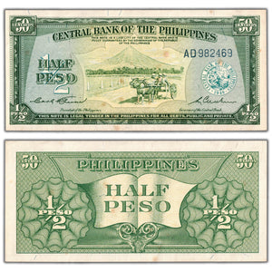 SOLD Philippines 1949 50 Centavos Note P #132a - Uncirculated (spots)