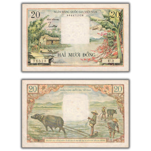 SOLD Vietnam South ND (1955) 20 Dong Note P #4