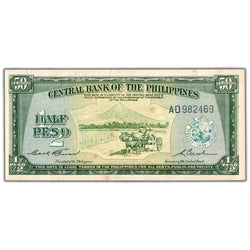 Philippines 1949 50 Centavos Note P #132a - Uncirculated (spots)