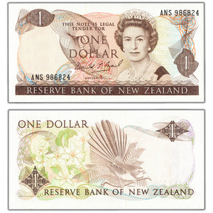 SOLD New Zealand ND (1981-92) $1 One Dollar Note P #169c - UNC
