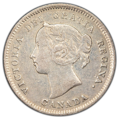 Canada 1889 5 Cents Silver Coin - Very Fine