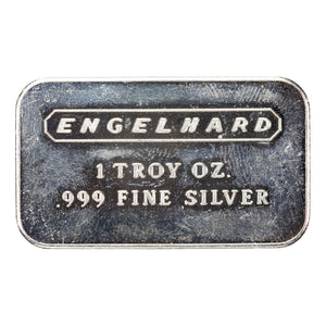 SOLD Engelhard 1oz .999 Fine Silver Bar - Frosted Back