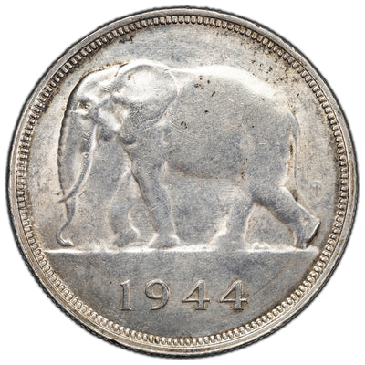 SOLD Belgian Congo 1944 50 Francs Silver Coin